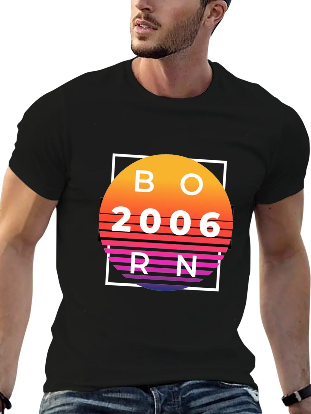 Born in 2006 Retro Sunset T-Shirt