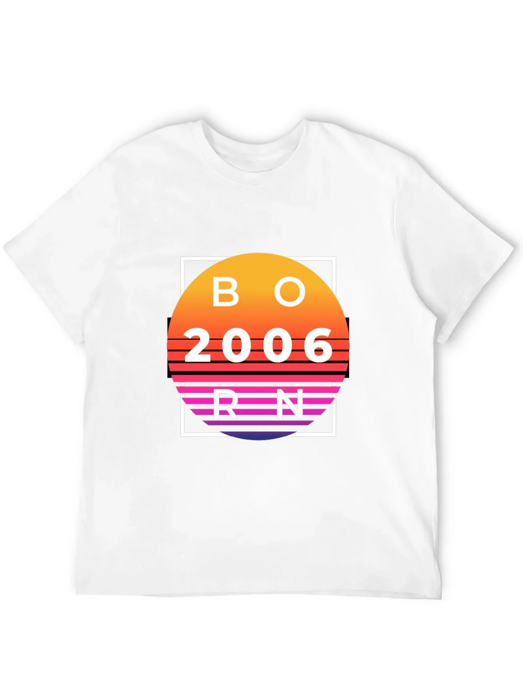 Born in 2006 Retro Sunset T-Shirt