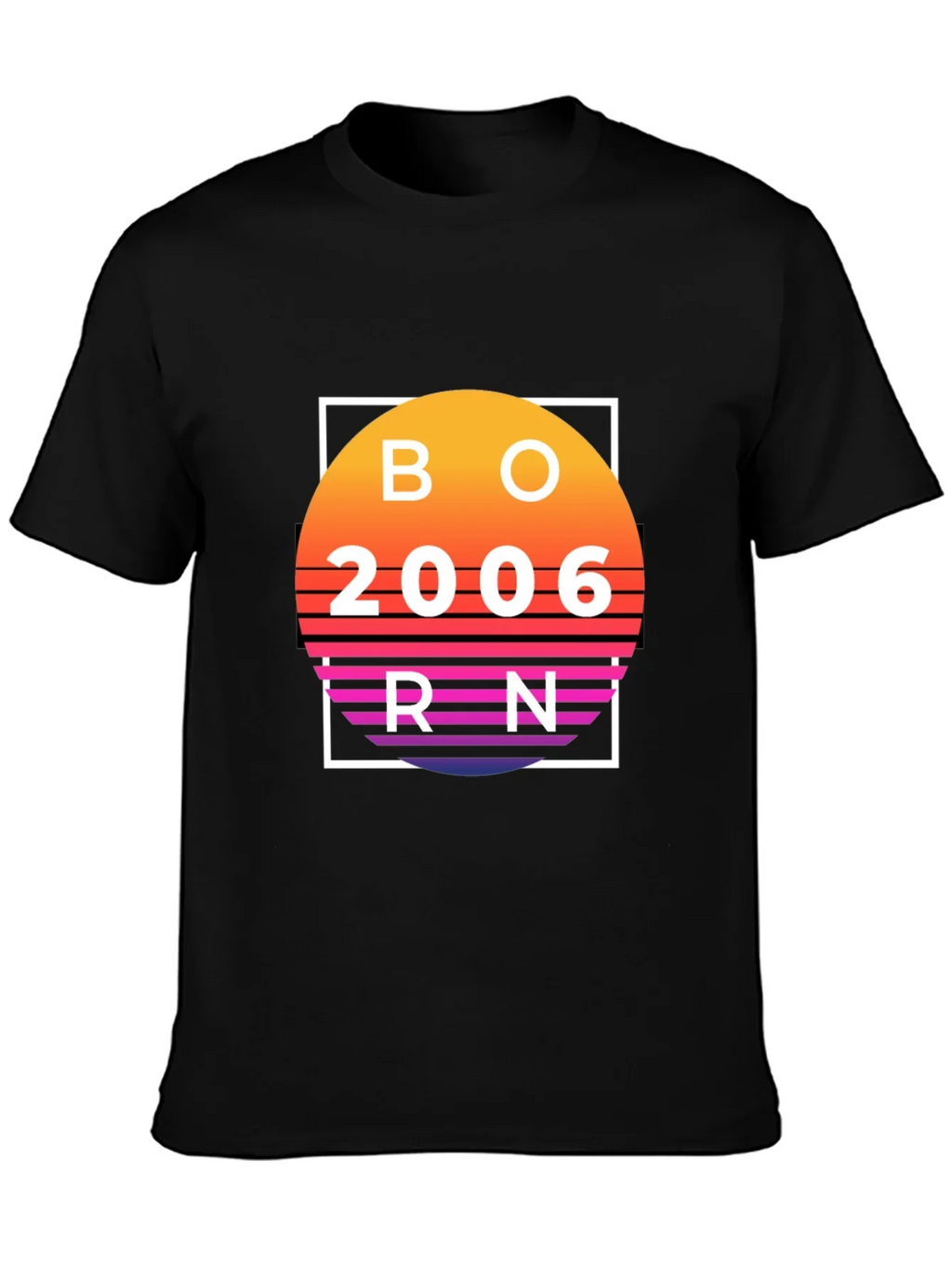 Born in 2006 Retro Sunset T-Shirt