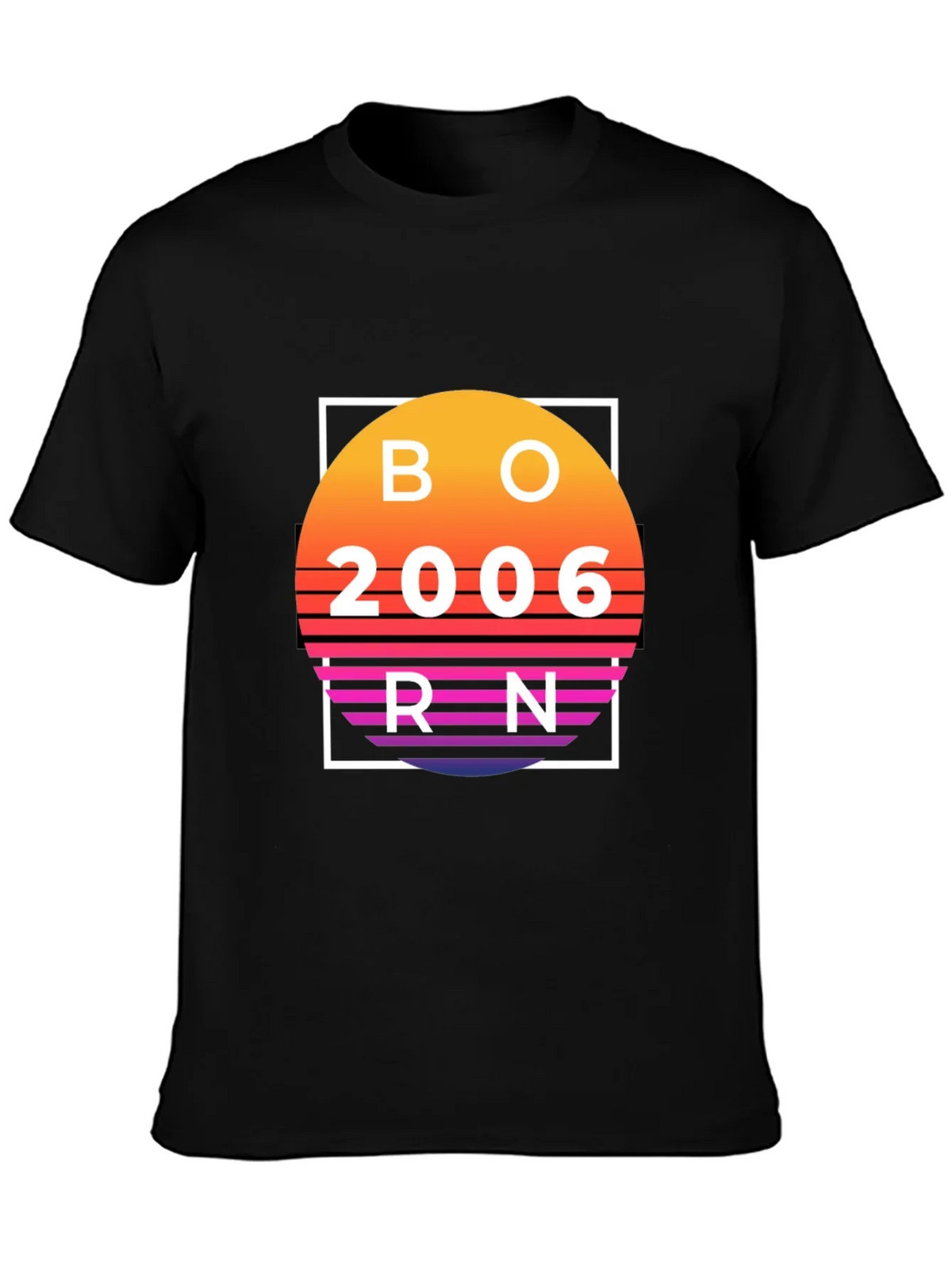 Born in 2006 Retro Sunset T-Shirt