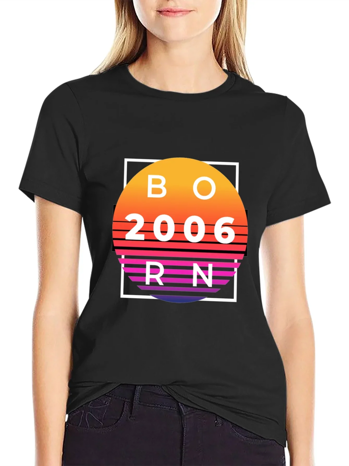 Born in 2006 Retro Sunset T-Shirt