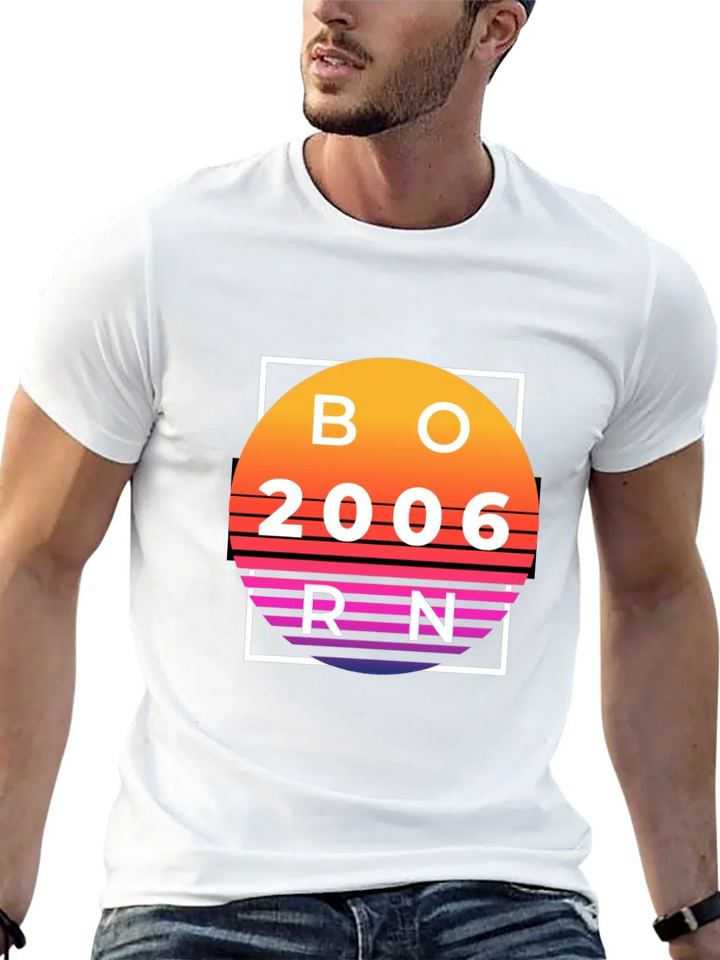 Born in 2006 Retro Sunset T-Shirt