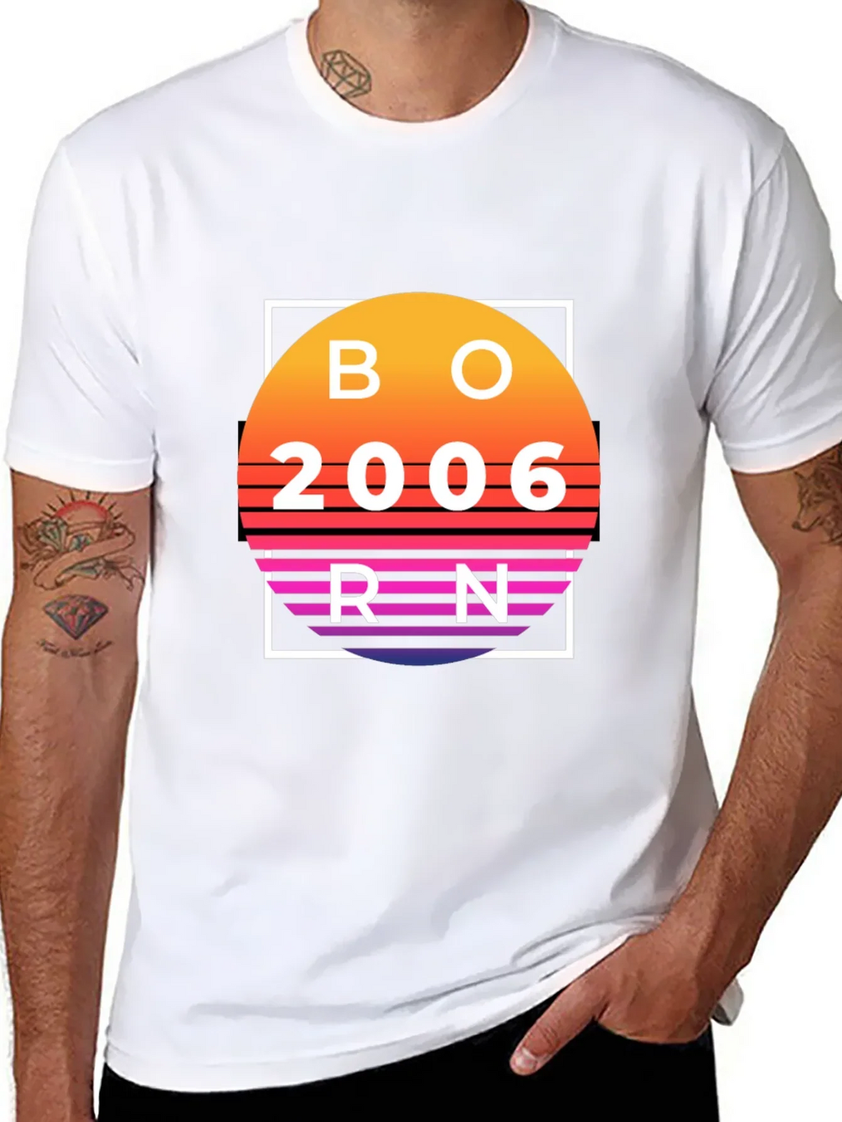 Born in 2006 Retro Sunset T-Shirt