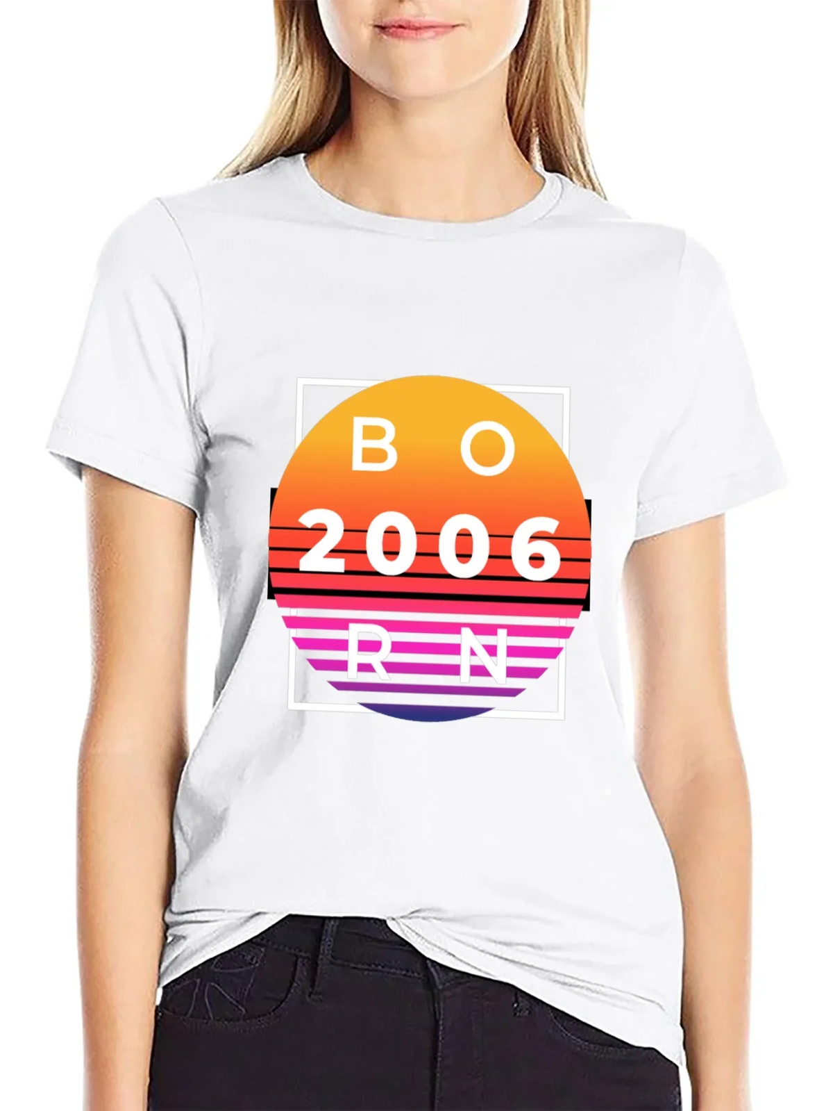 Born in 2006 Retro Sunset T-Shirt