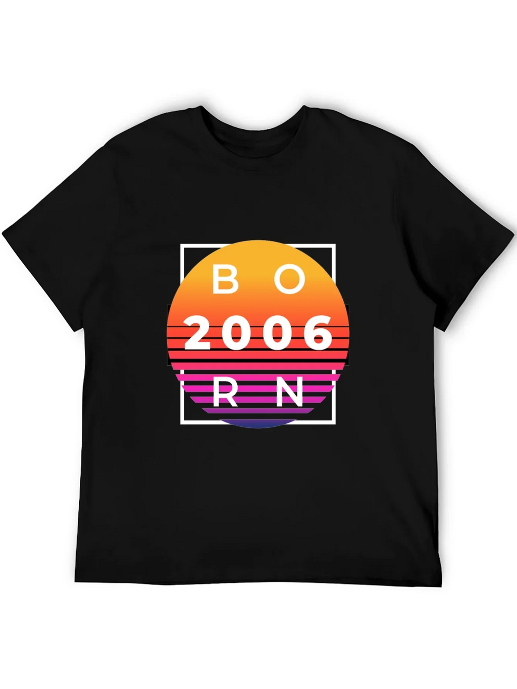 Born in 2006 Retro Sunset T-Shirt