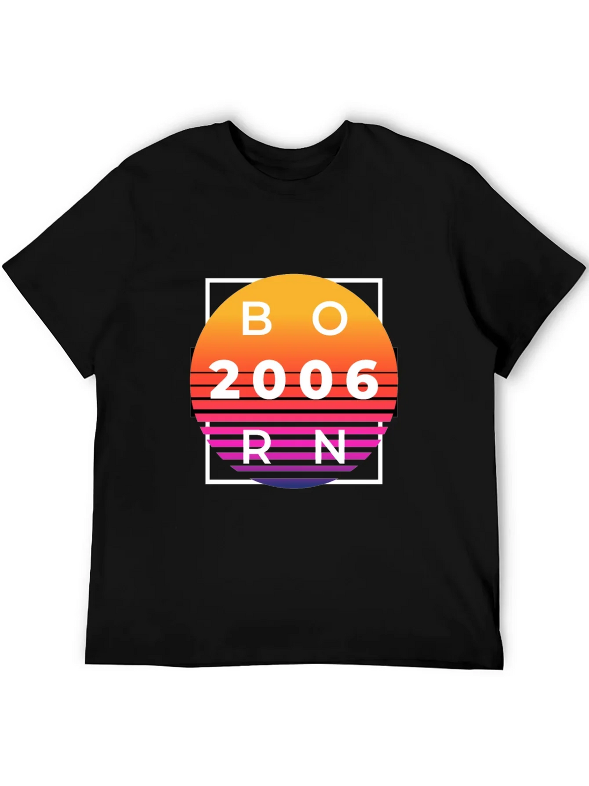Born in 2006 Retro Sunset T-Shirt