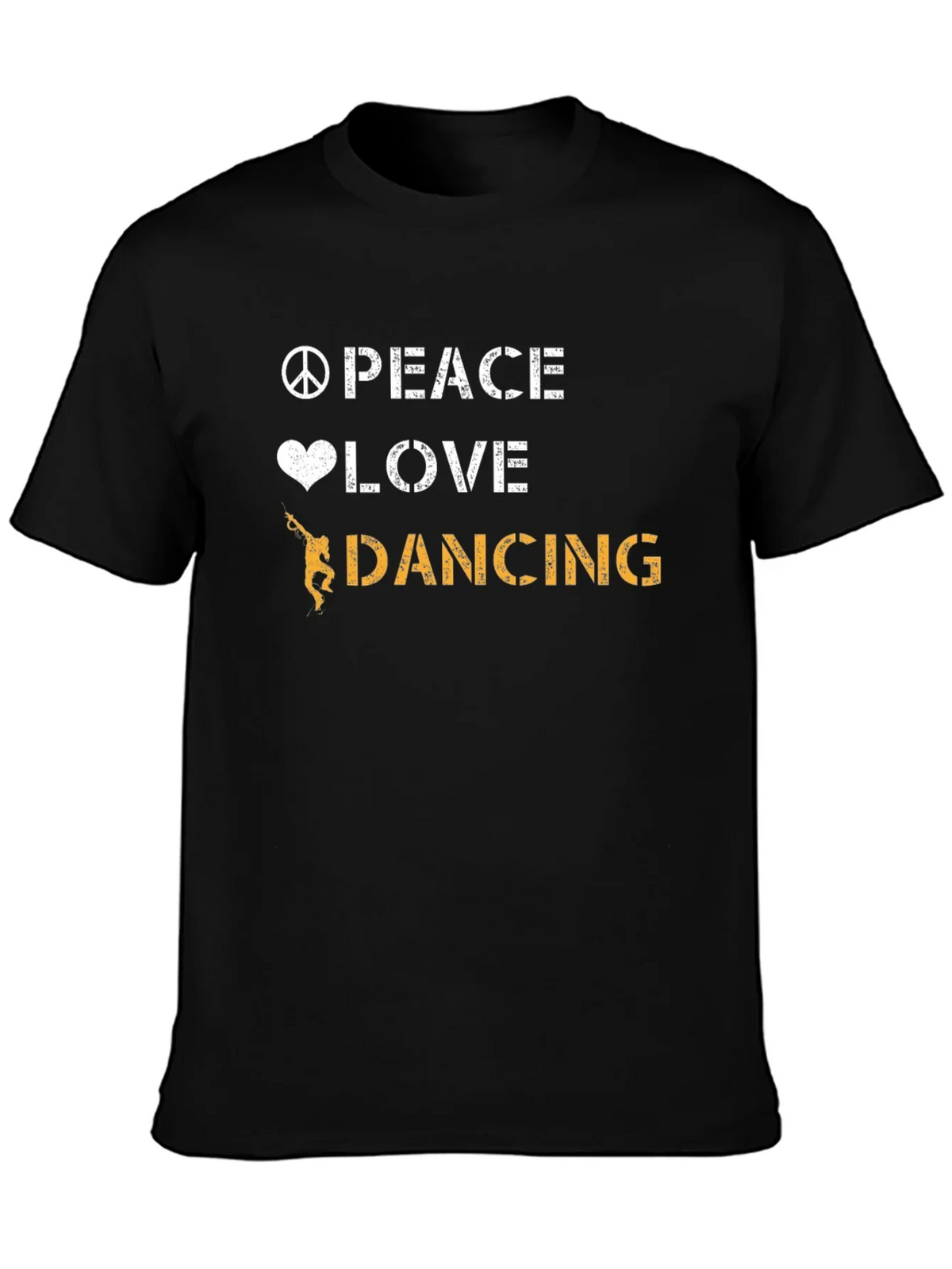 Peace Love Dancing Graphic Tee - Cool Dancer T-Shirt