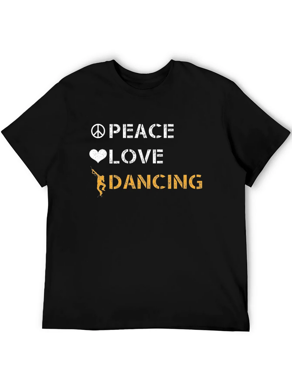 Peace Love Dancing Graphic Tee - Cool Dancer T-Shirt