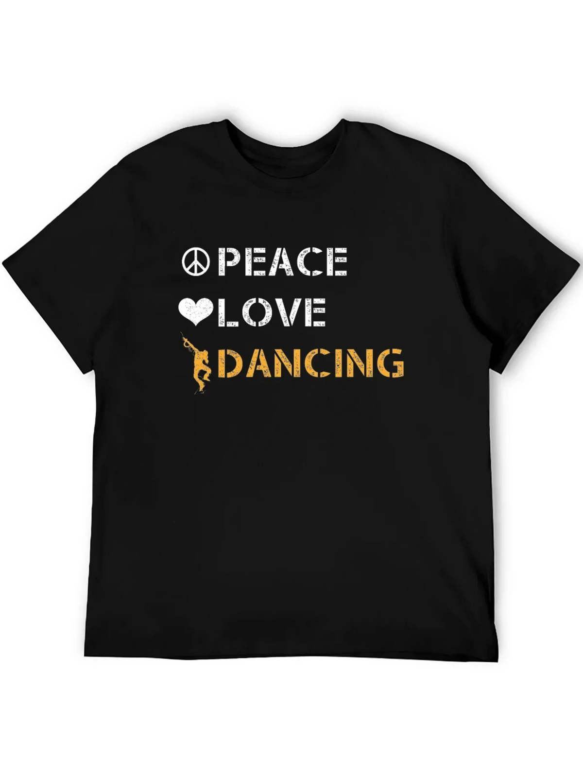 Peace Love Dancing Graphic Tee - Cool Dancer T-Shirt
