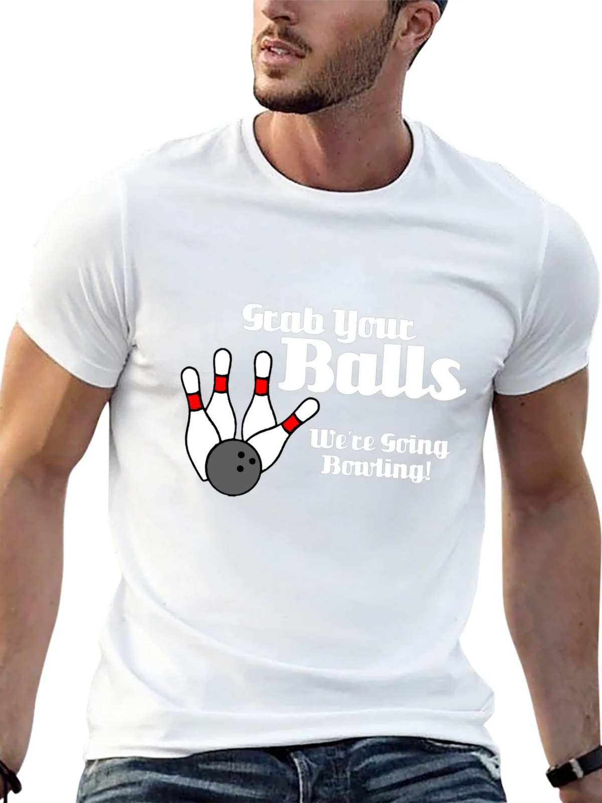 Grab Your Balls Bowling Graphic T-Shirt