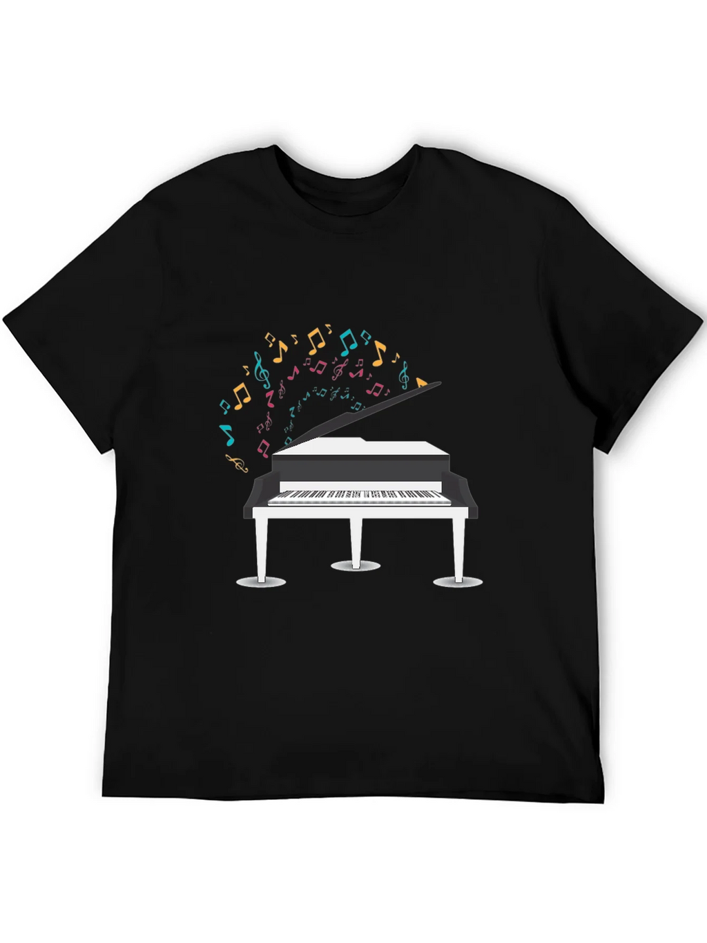 Piano Music Notes Graphic T-Shirt
