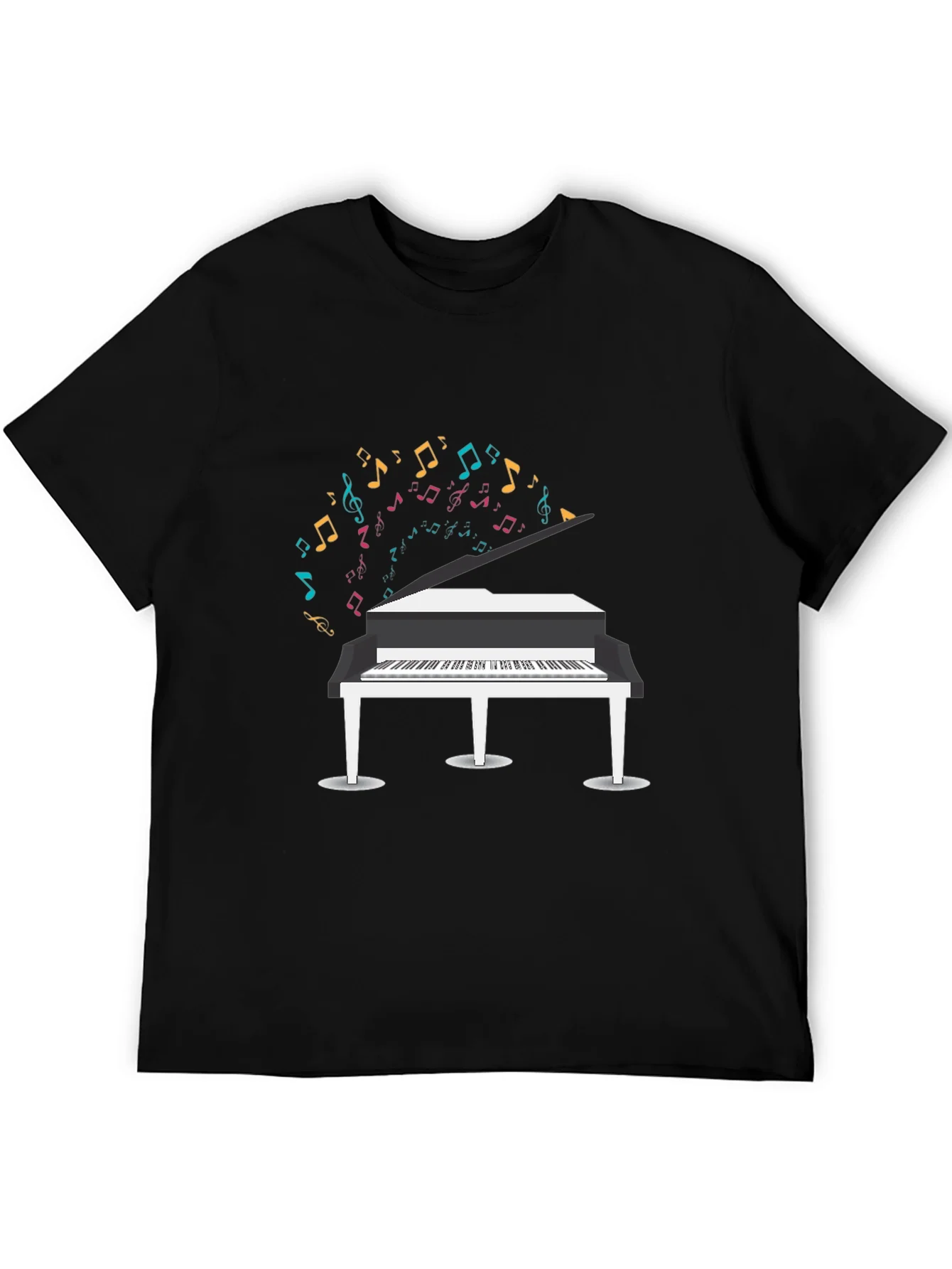 Piano Music Notes Graphic T-Shirt