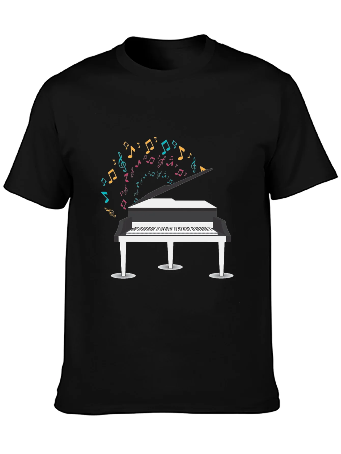 Piano Music Notes Graphic T-Shirt
