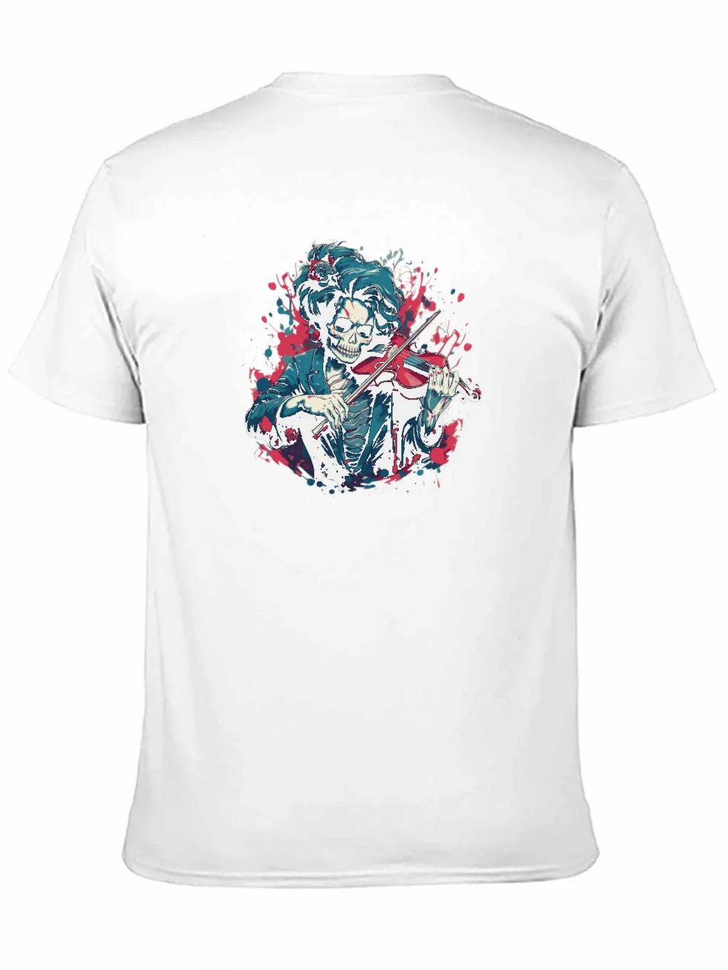 Skeleton Violinist Graphic Tee - Unique Music Lover Shirt