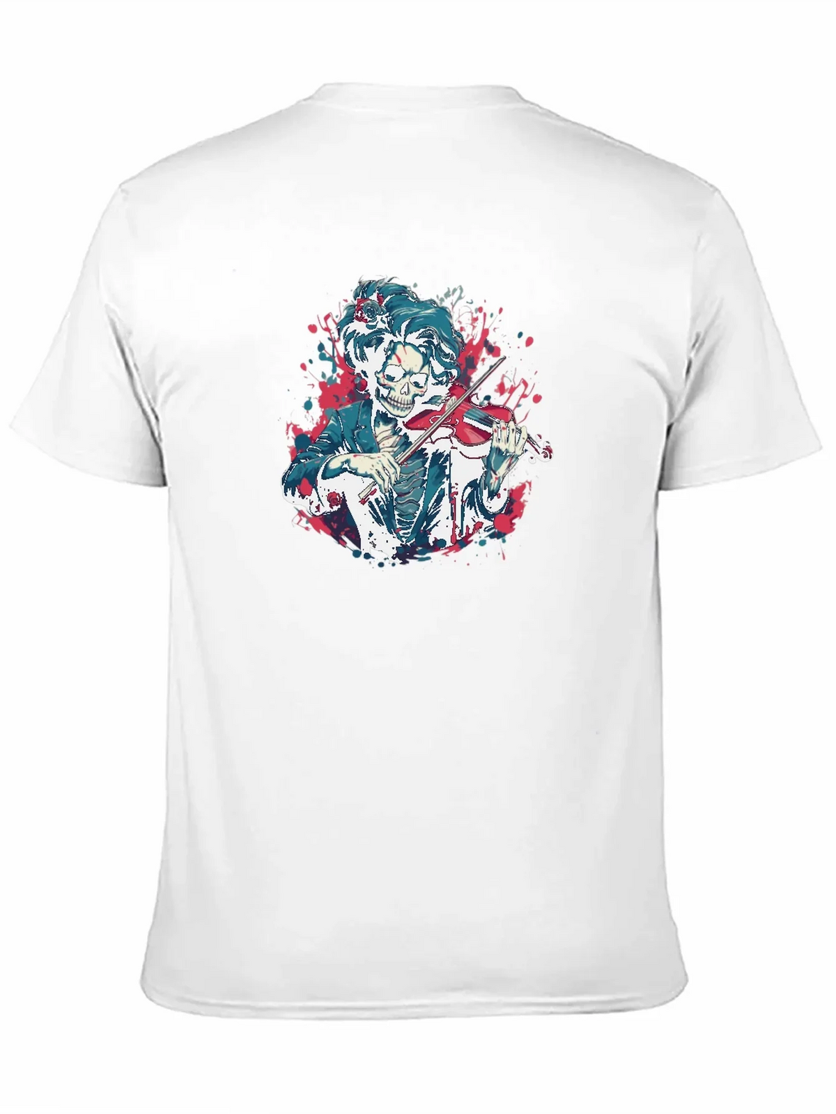 Skeleton Violinist Graphic Tee - Unique Music Lover Shirt