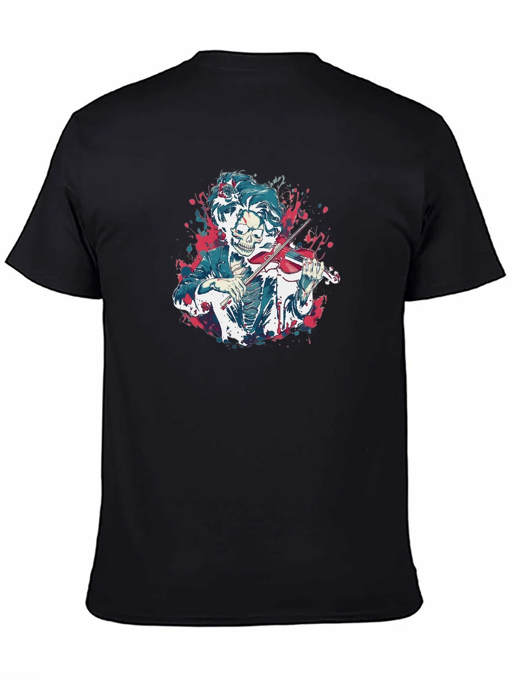 Skeleton Violinist Graphic Tee - Unique Music Lover Shirt