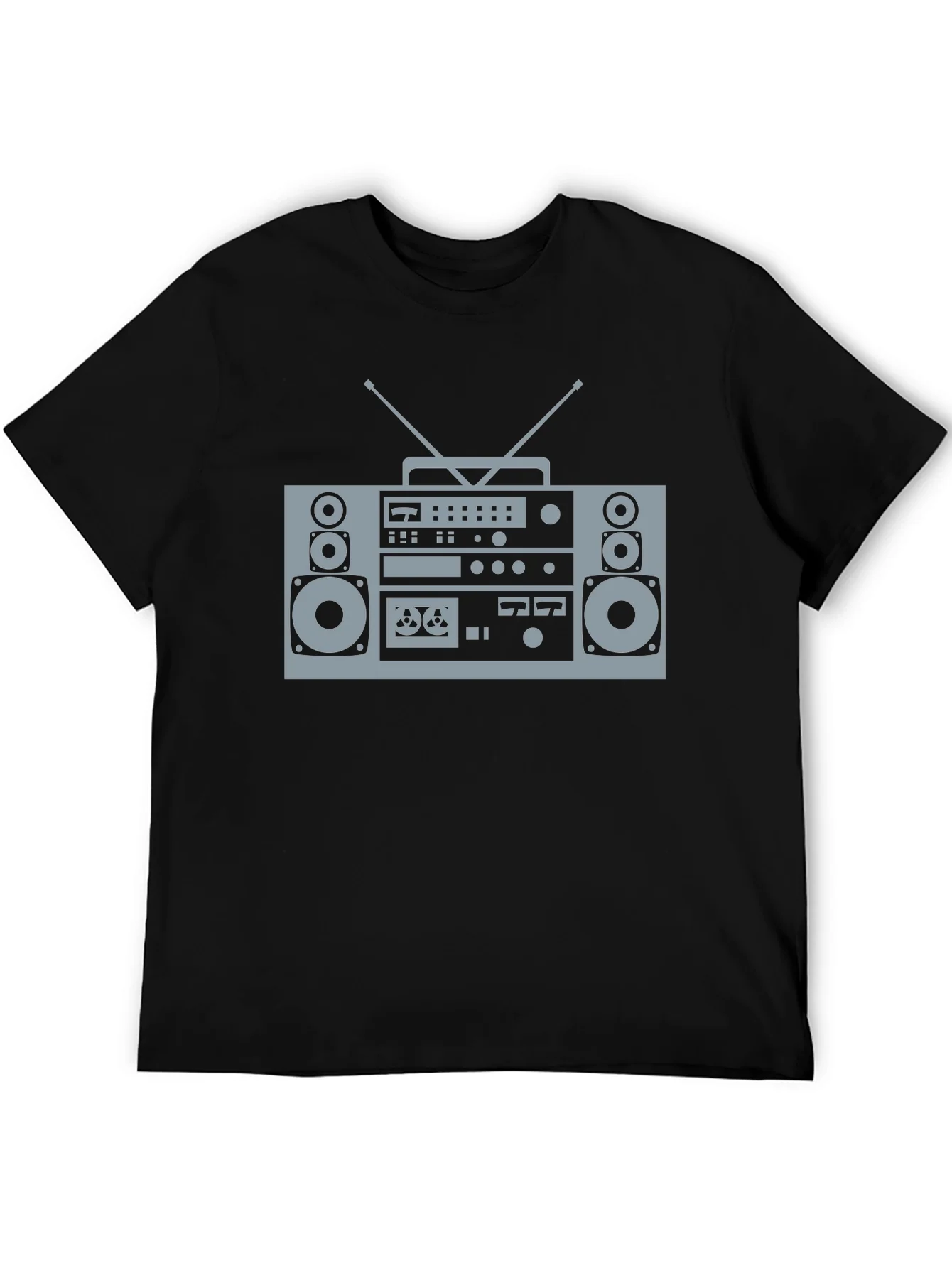 Retro Boombox Graphic T-Shirt - Vintage Style