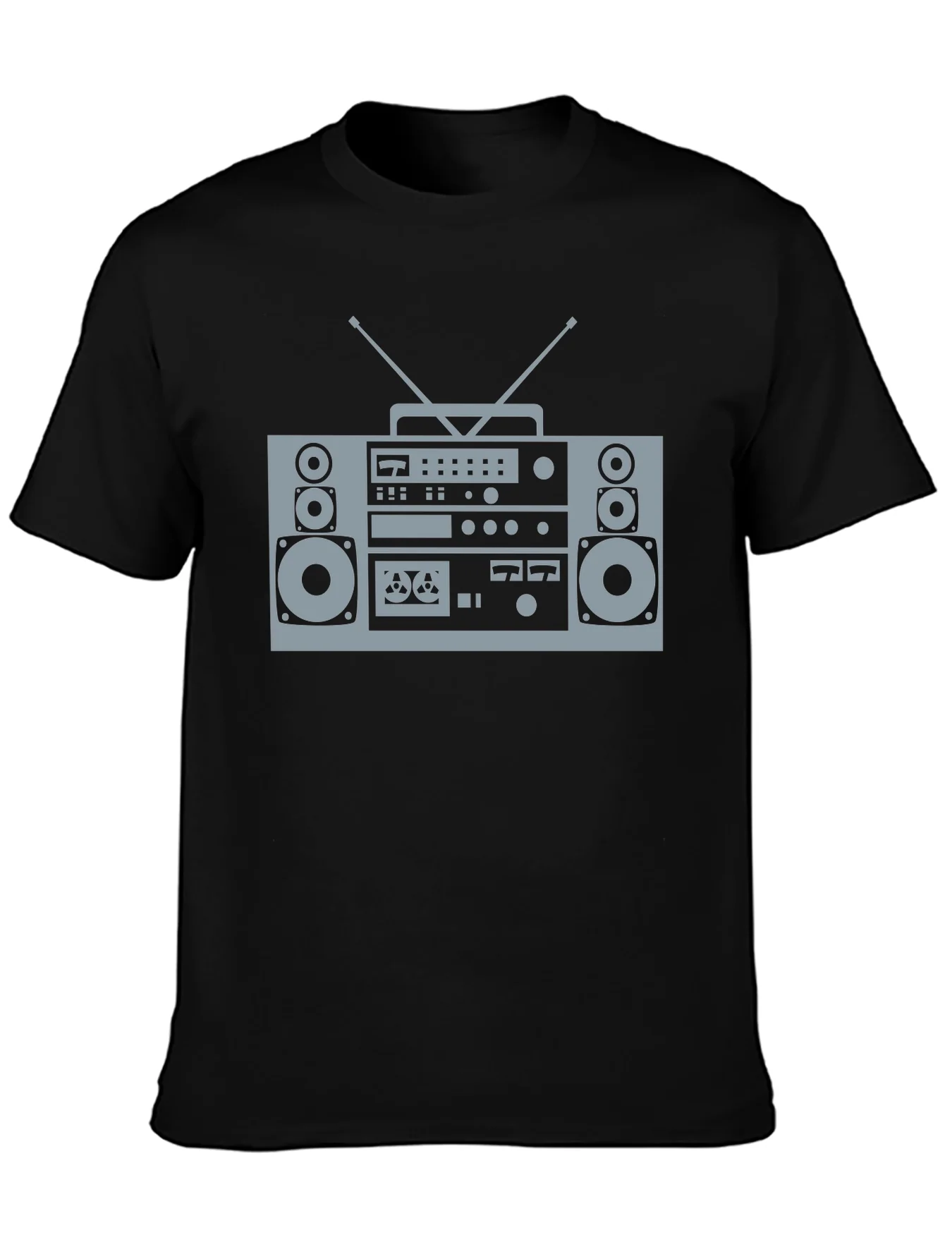 Retro Boombox Graphic T-Shirt - Vintage Style