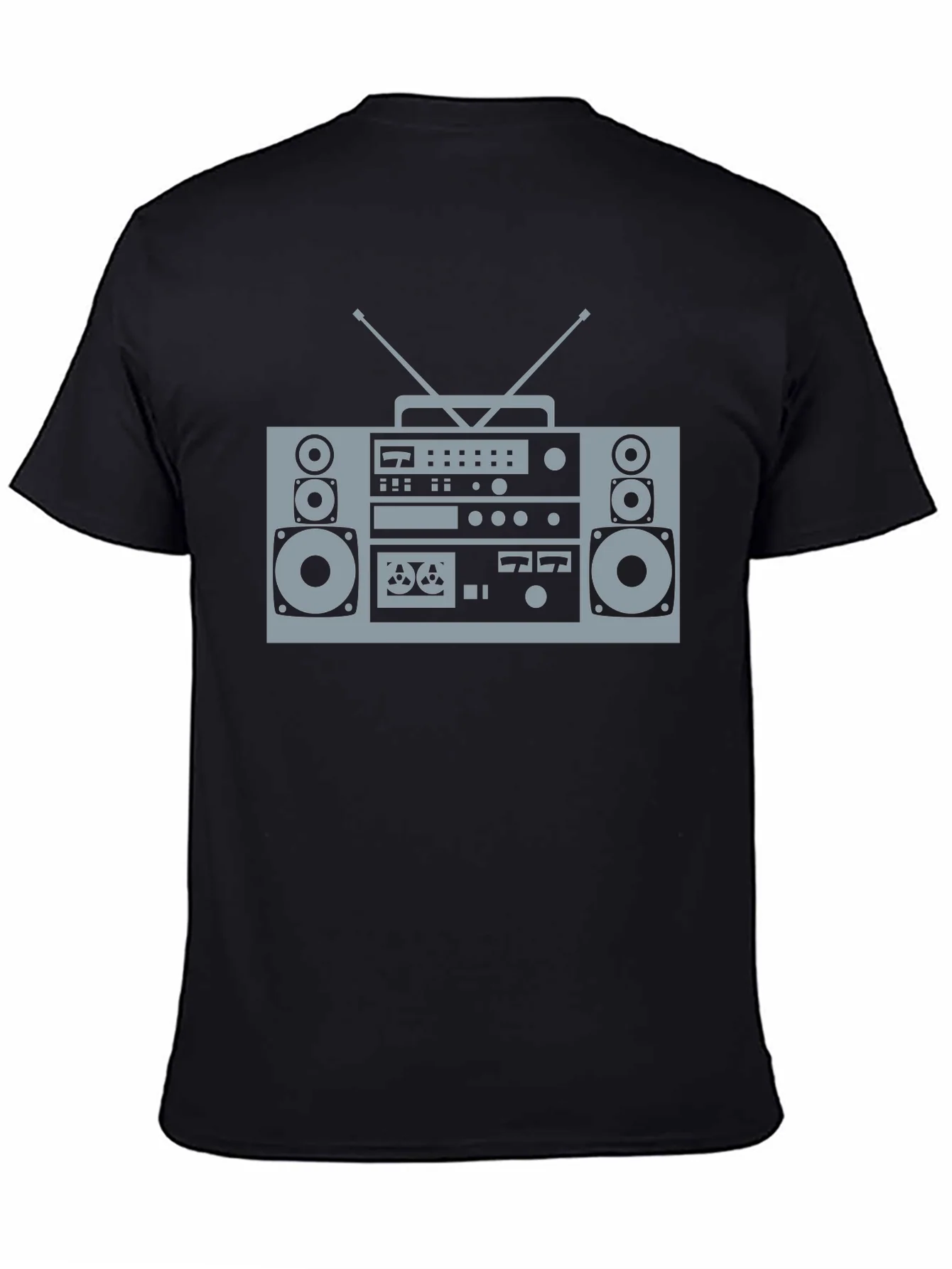Retro Boombox Graphic T-Shirt - Vintage Style