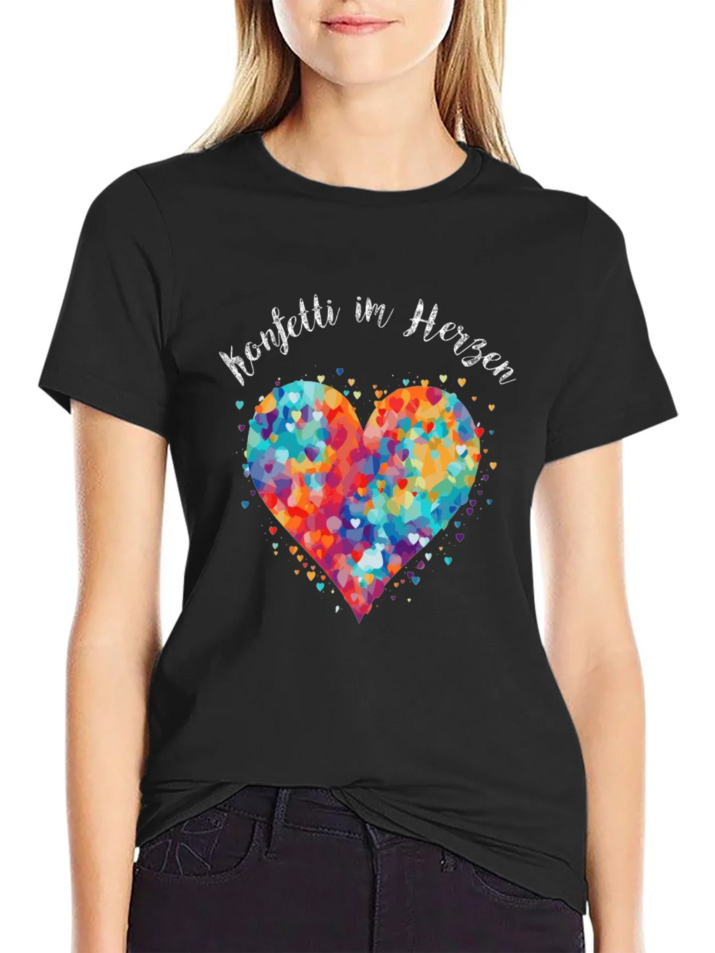 Confetti Heart Graphic T-Shirt - Unisex