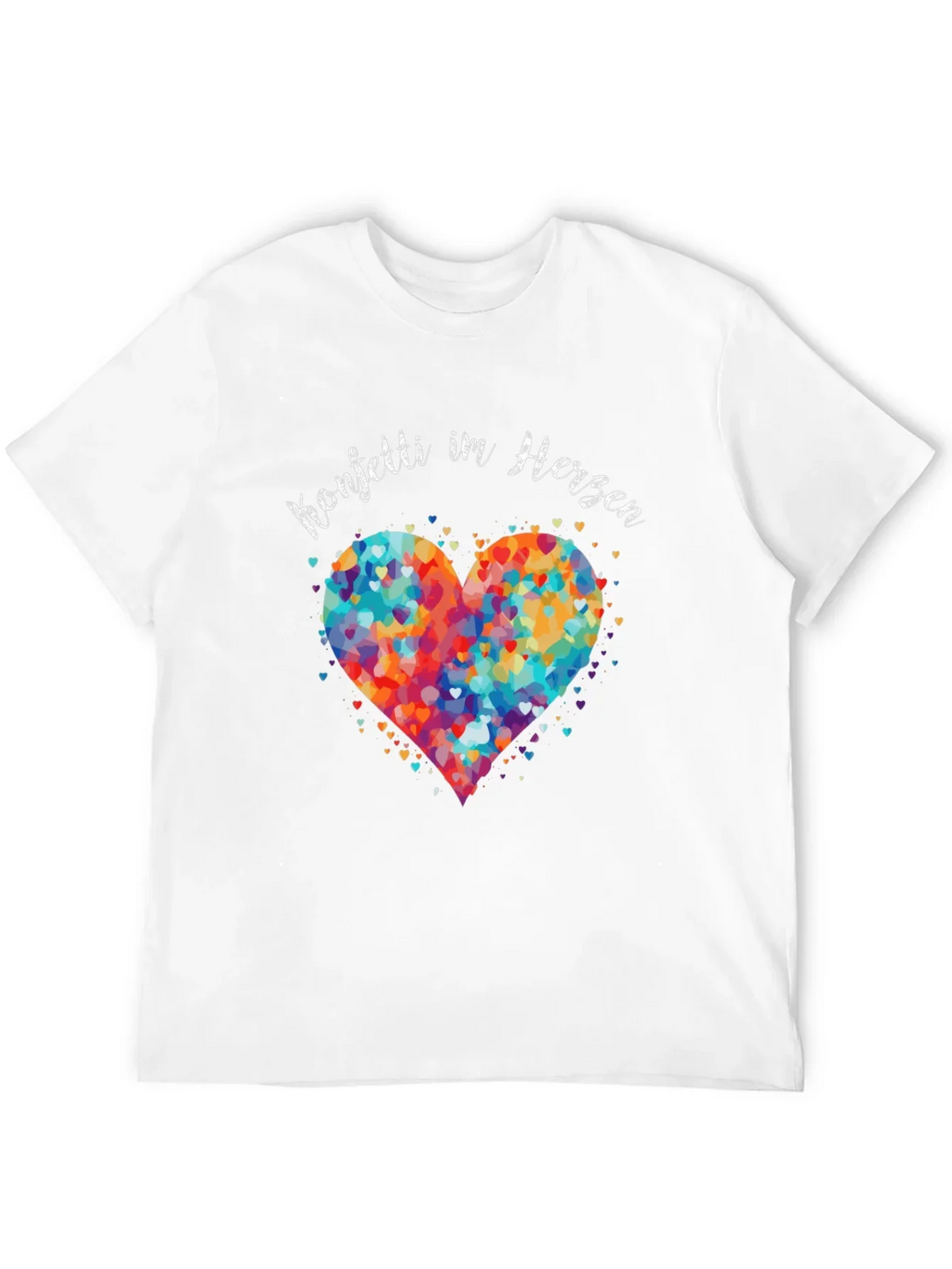 Confetti Heart Graphic T-Shirt - Unisex