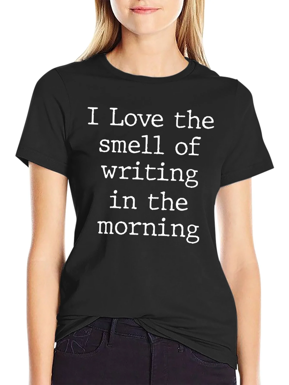 Writing Smell Morning Black Tee