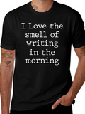 Writing Smell Morning Black Tee