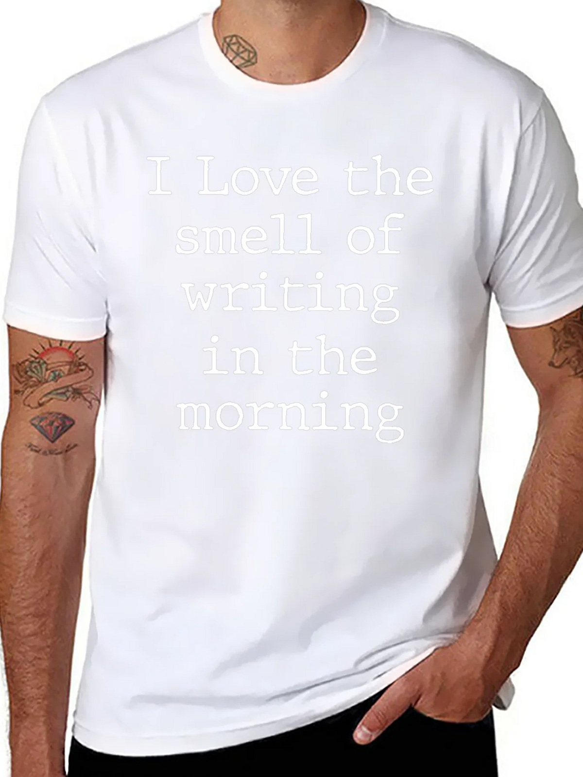 Writing Smell Morning Black Tee