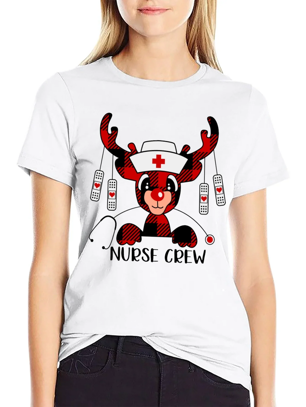 Nurse Crew Reindeer Christmas T-Shirt