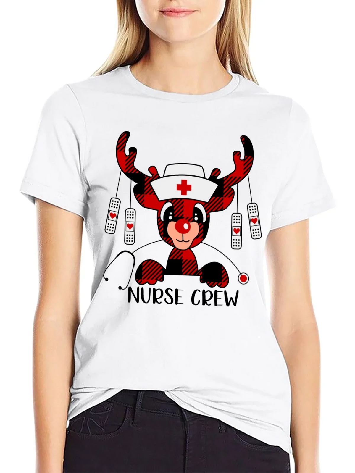 Nurse Crew Reindeer Christmas T-Shirt