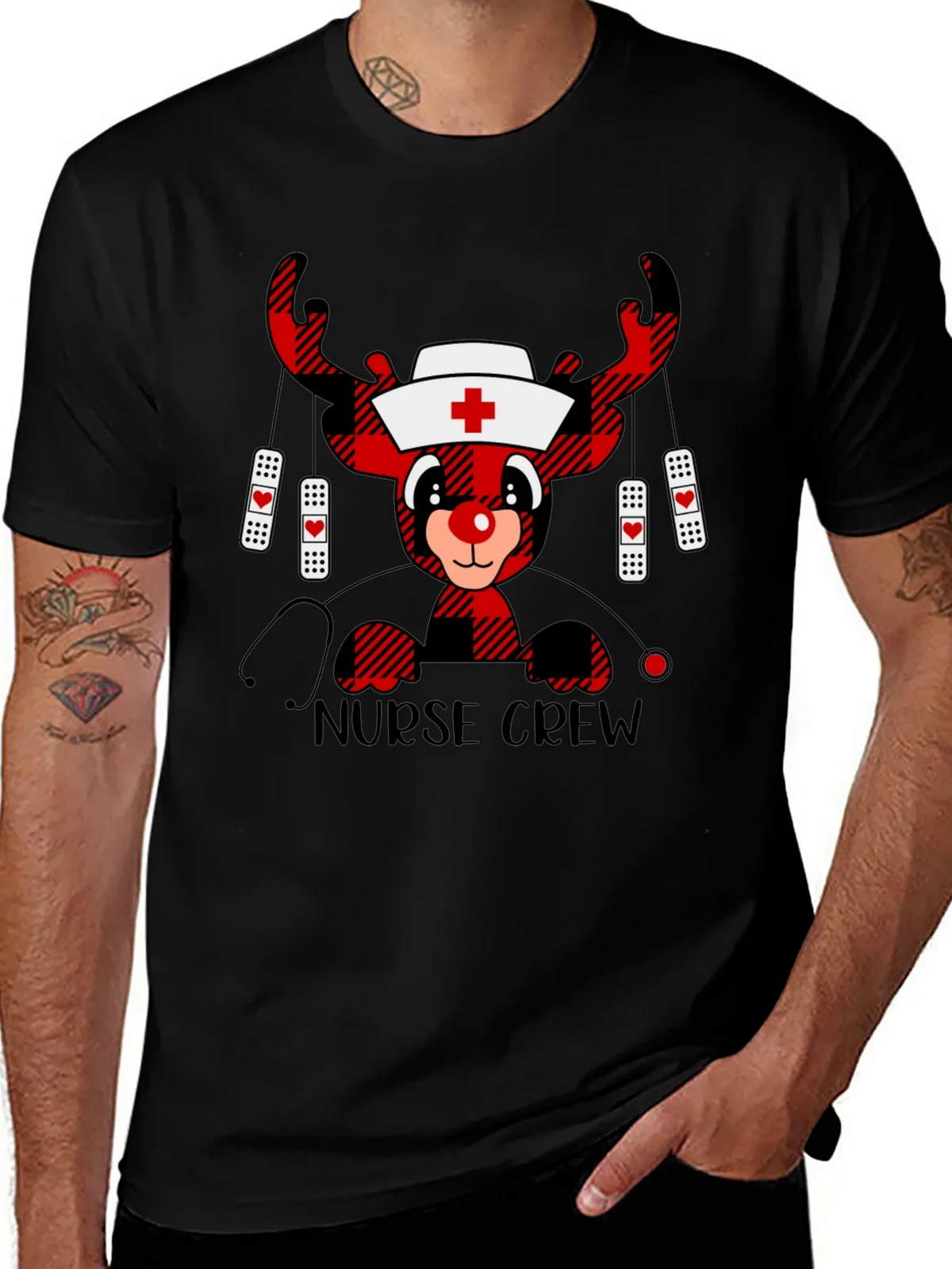 Nurse Crew Reindeer Christmas T-Shirt
