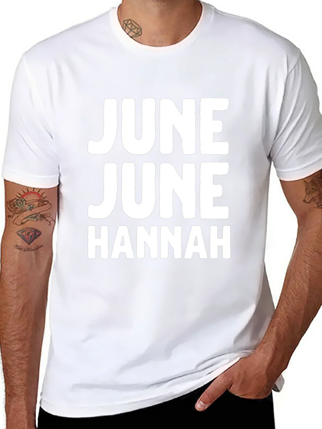 June June Hannah Black Tee