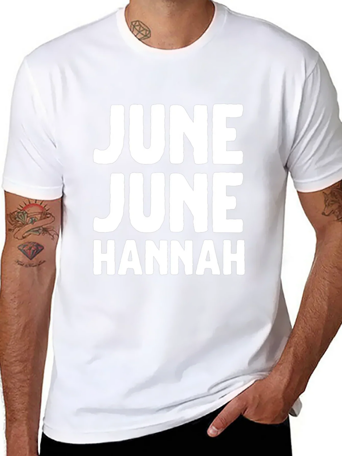 June June Hannah Black Tee