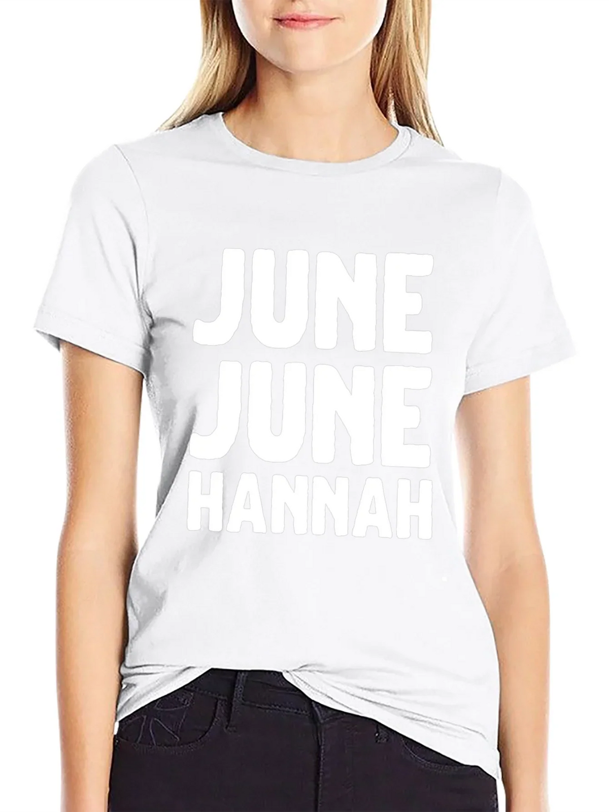 June June Hannah Black Tee