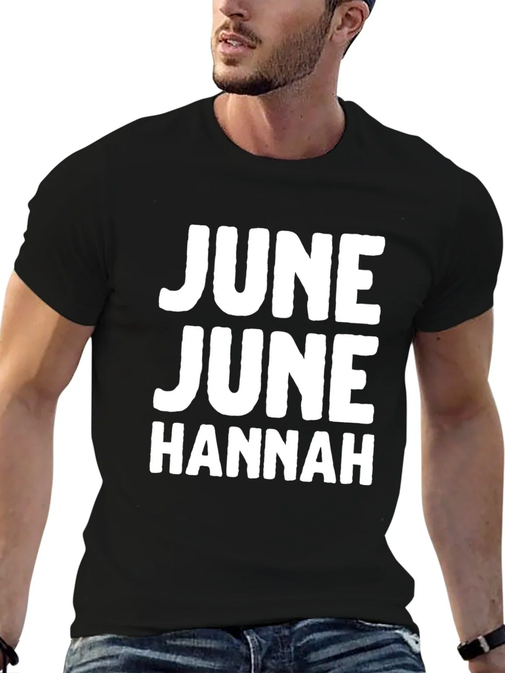 June June Hannah Black Tee