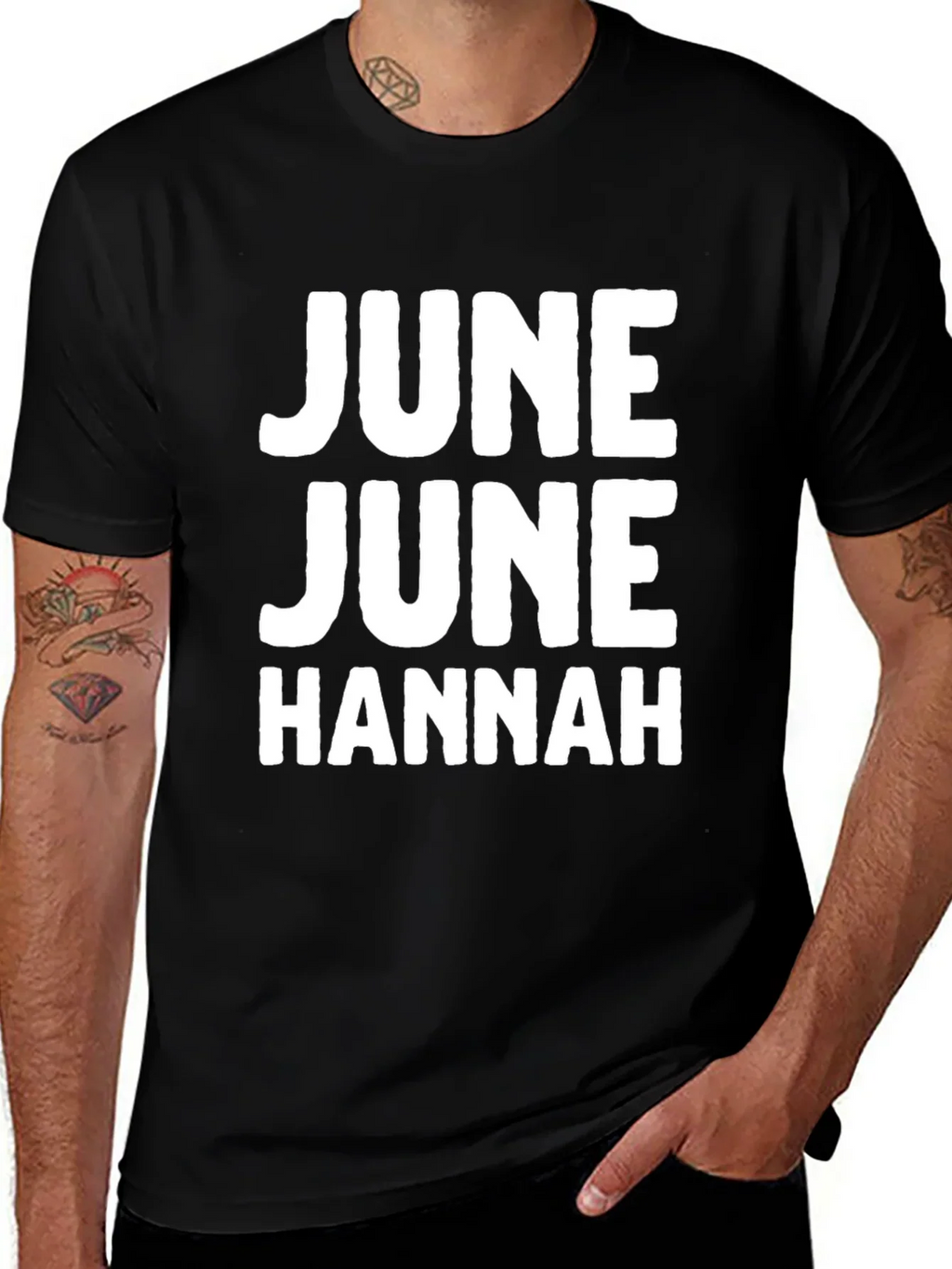 June June Hannah Black Tee