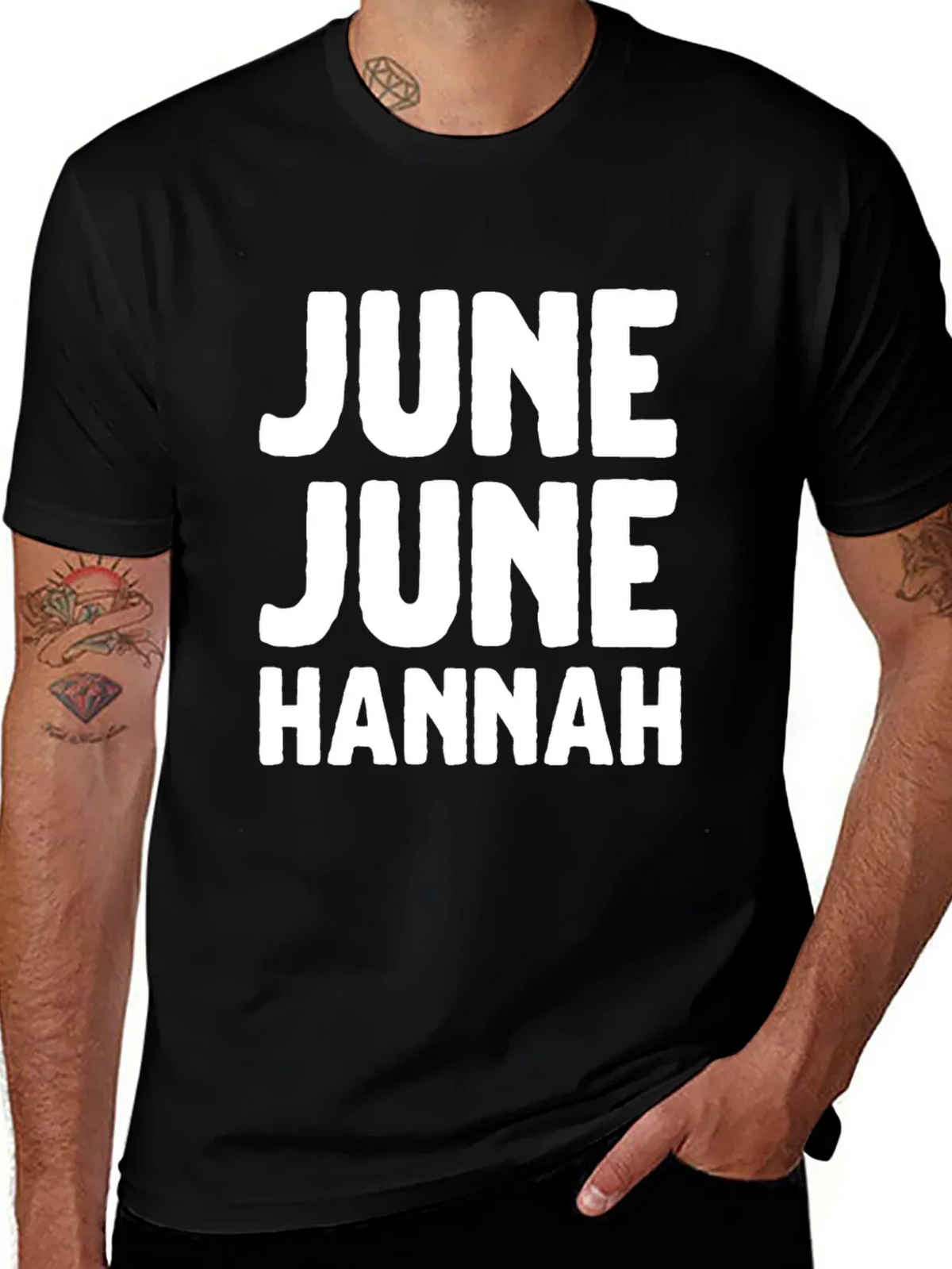 June June Hannah Black Tee