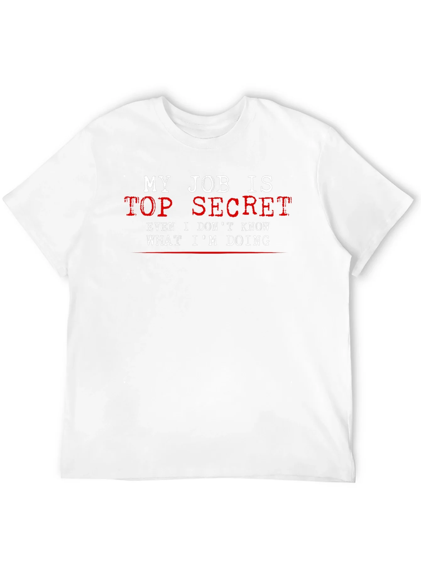 Top Secret Job T-Shirt - Funny Black Tee