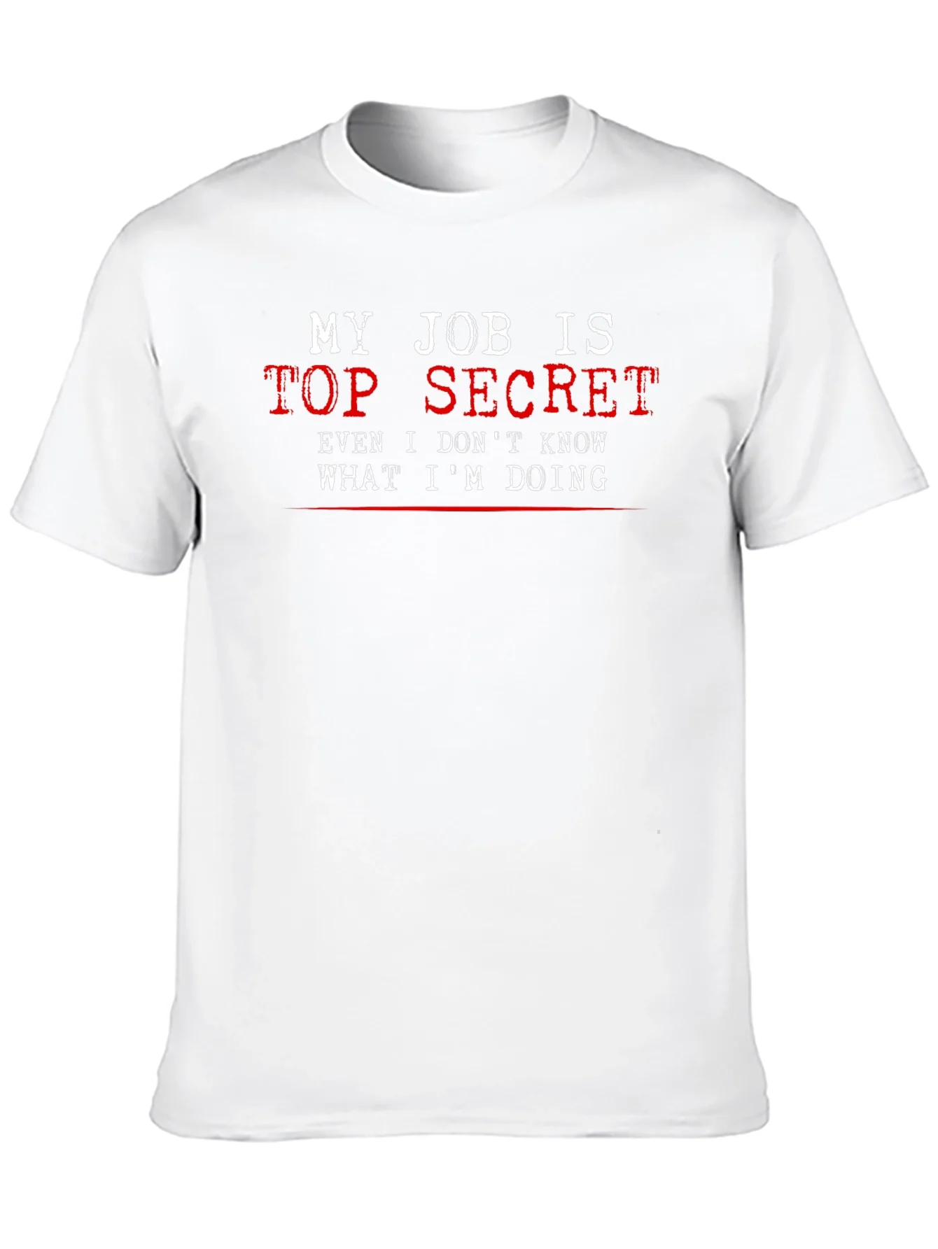 Top Secret Job T-Shirt - Funny Black Tee