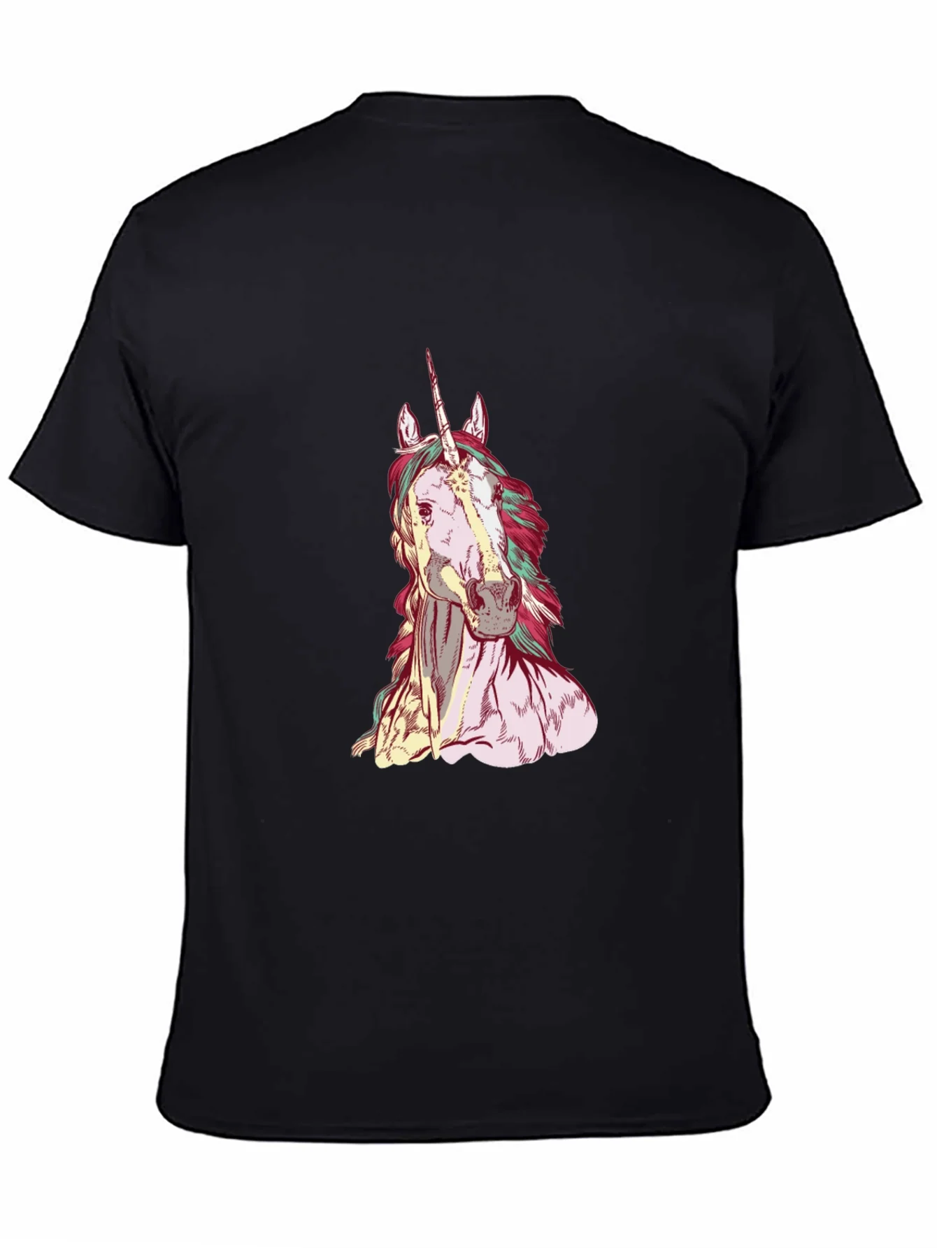Unicorn Graphic T-Shirt - Black Cotton Tee