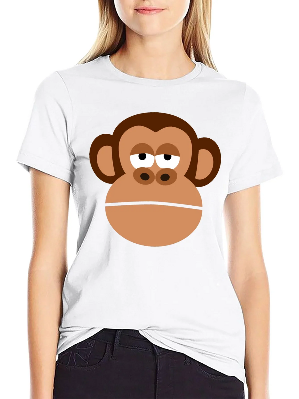 Monkey Face Graphic Tee - Funny Unisex T-Shirt