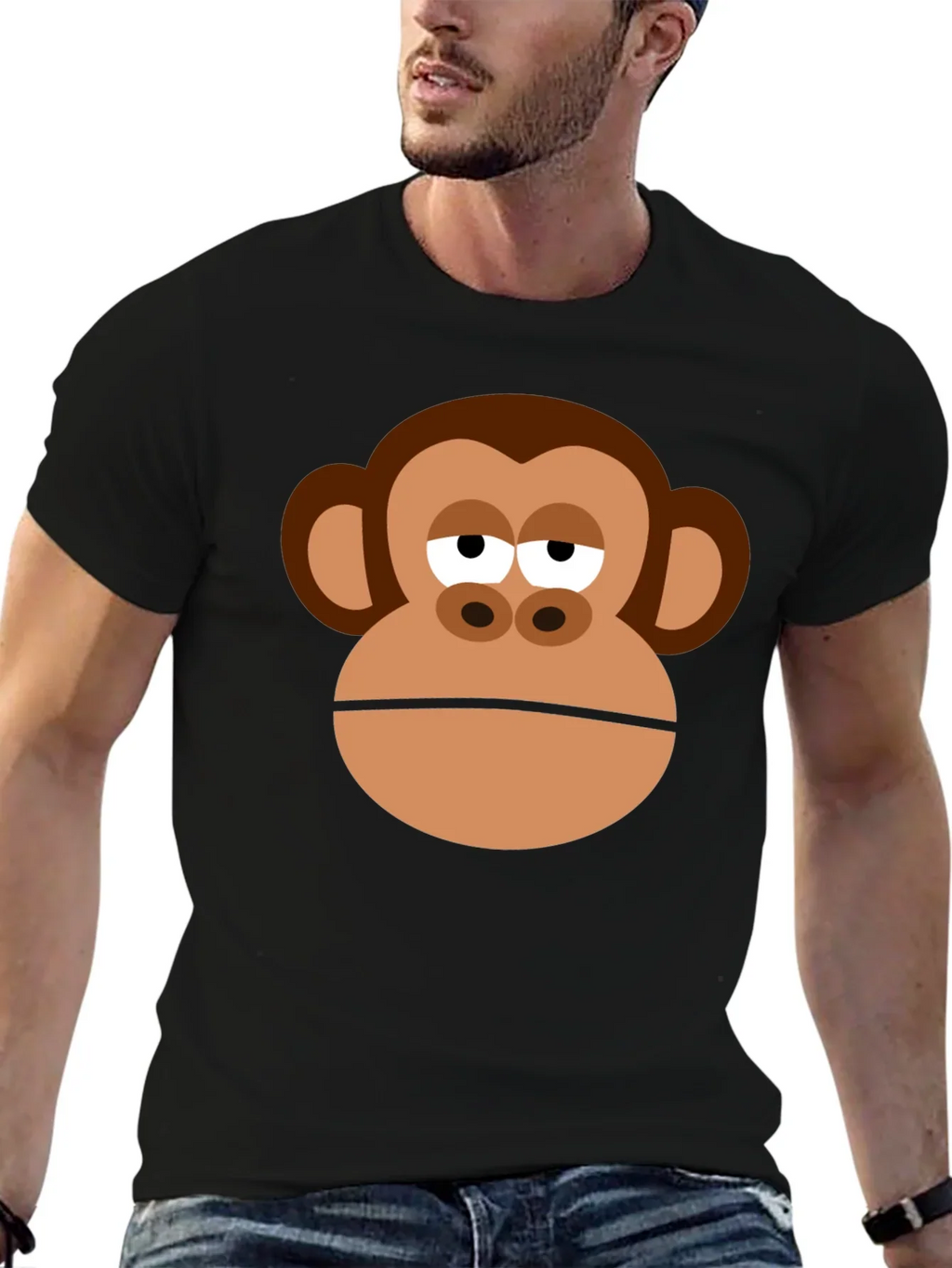 Monkey Face Graphic Tee - Funny Unisex T-Shirt