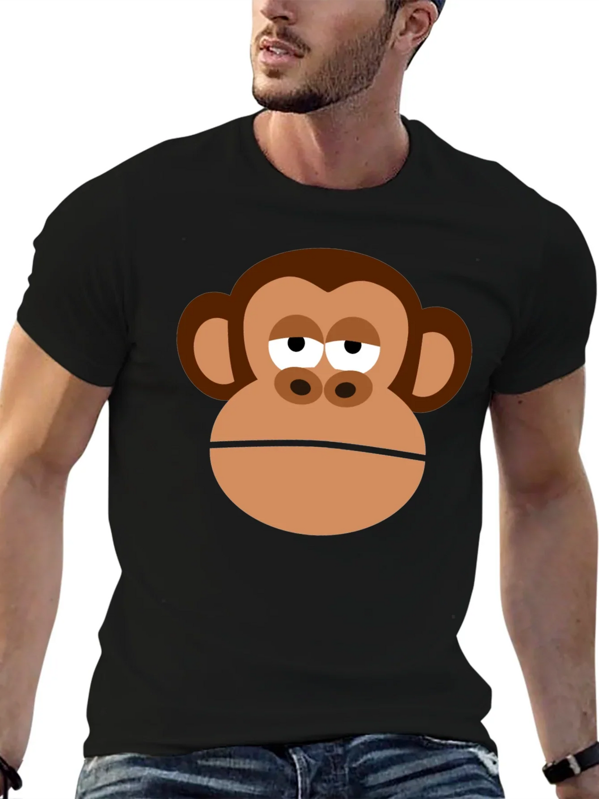 Monkey Face Graphic Tee - Funny Unisex T-Shirt