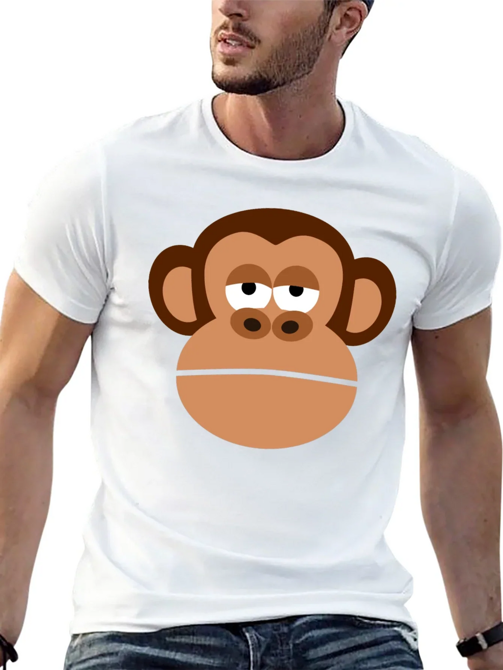 Monkey Face Graphic Tee - Funny Unisex T-Shirt