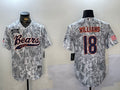 Men's Chicago Bears Caleb Williams #18 Arctic Camo 2024 Salute to Service Player Jersey1