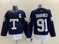 Men's Toronto Maple Leafs John Tavares #91 Blue Breakaway Player Game Jersey1