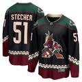 Men's Arizona Coyotes Troy Stecher #51 Black Home Breakaway Player Jersey1