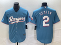 Men's Texas Rangers Marcus Semien #2 Light Blue Replica Player Jersey1