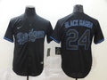 Men's Los Angeles Dodgers Kobe Bryant #24 Black Mamba Baseball Jersey1