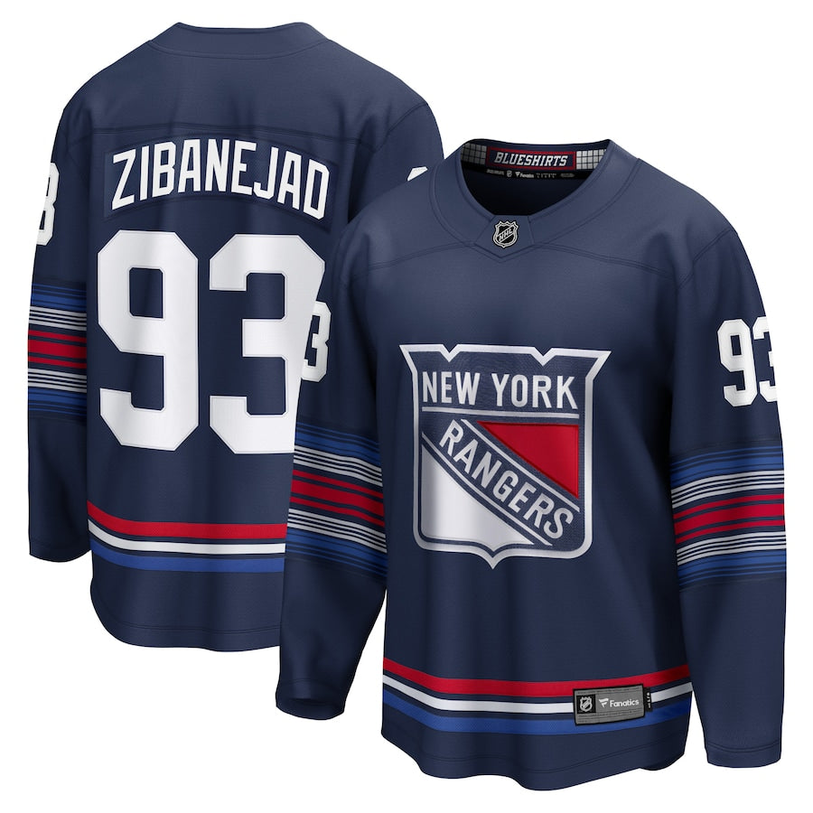 Mika Zibanejad New York Rangers   Alternate Premier Breakaway  Jersey - Navy